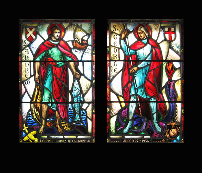 St. Andrew, Patron Saint of Scotland and St. George, Patron Saint of England