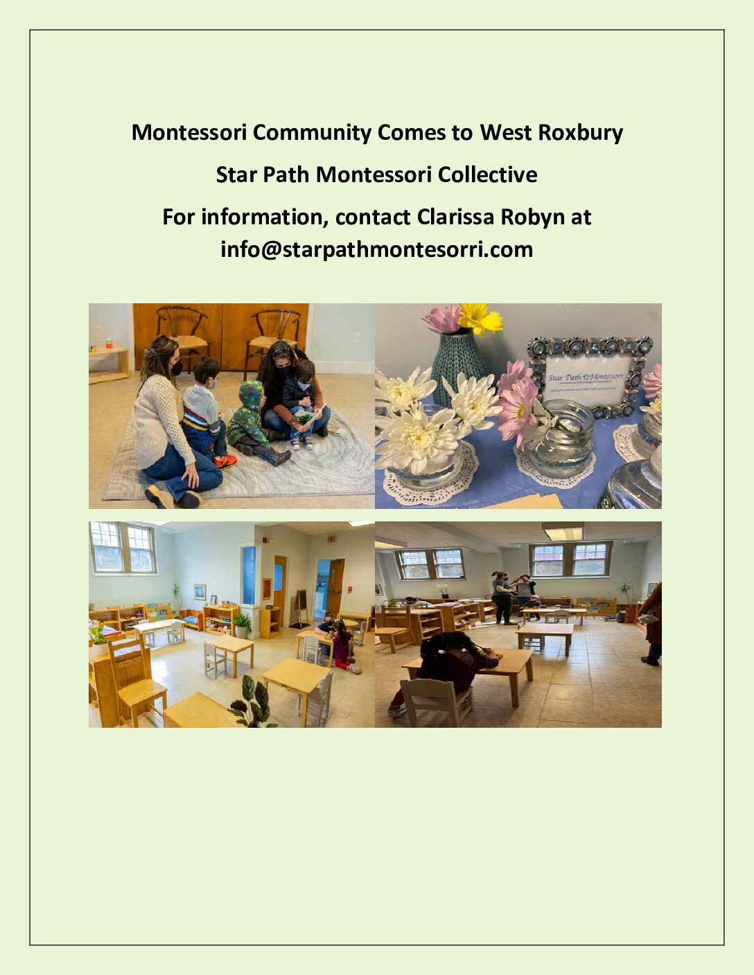 Montessori Comes to West Roxbury